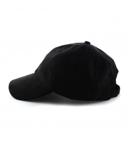 Wrung Curved Cap  Wildleder schwarz